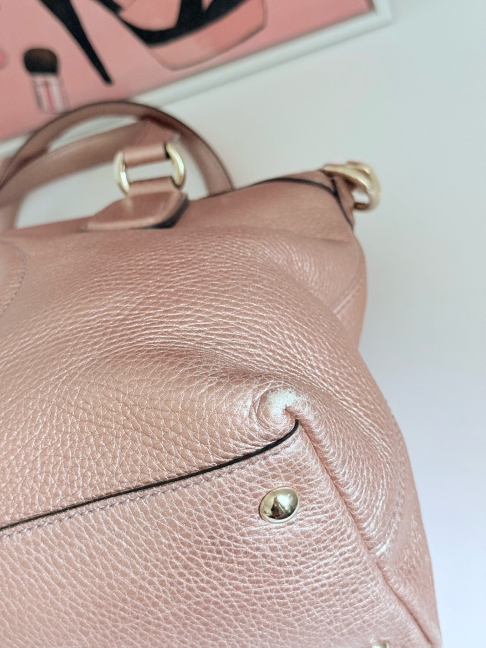 Gucci SOHO "JAPAN EXCLUSIVE "GG interlock pink Metallic π - Picture 10 of 16
